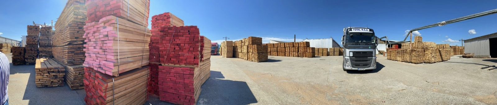 Partner sawmill yard, air drying